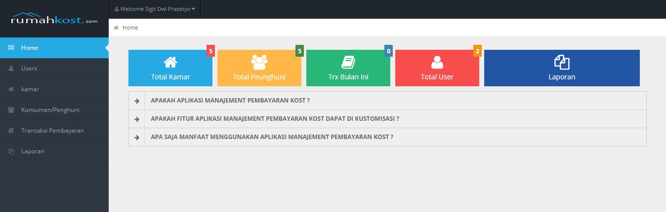 Aplikasi Manajemen Pembayaran Rumah Kost Dengan Php Dan Msql